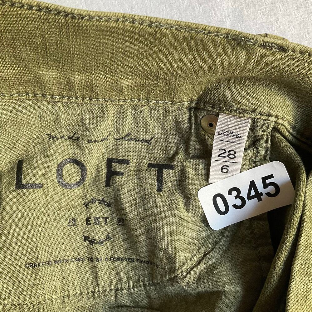 LOFT Women Summer Jeans Shorts Denim size 31, Green - Picture 9 of 10